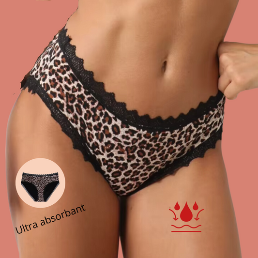 Culotte menstruelle léopard