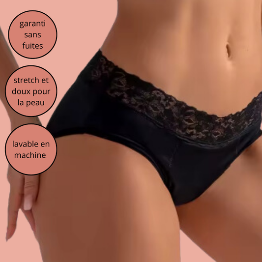 Culotte menstruelle en dentelle