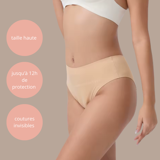 Culotte menstruelle beige invisible